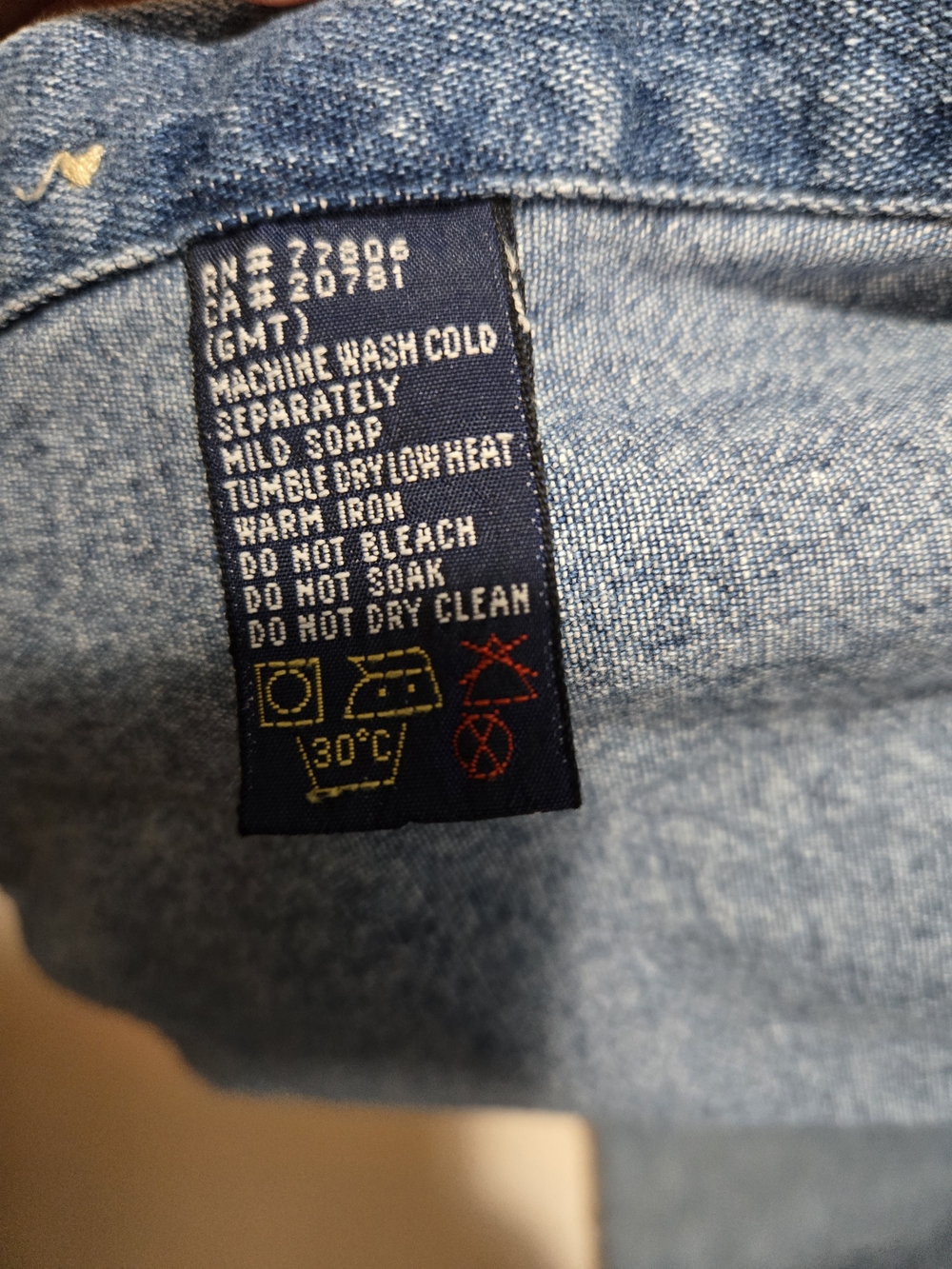 Vintage Tommy Hilfiger Denim Long Sleeve Shirt . - Picture 5 of 6